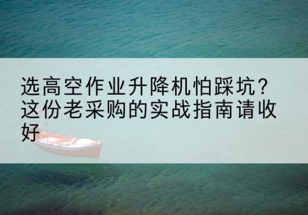 武川高空作业升降机厂家推荐-选高空作业升降机怕踩坑？这份老采购的实战指南请收好